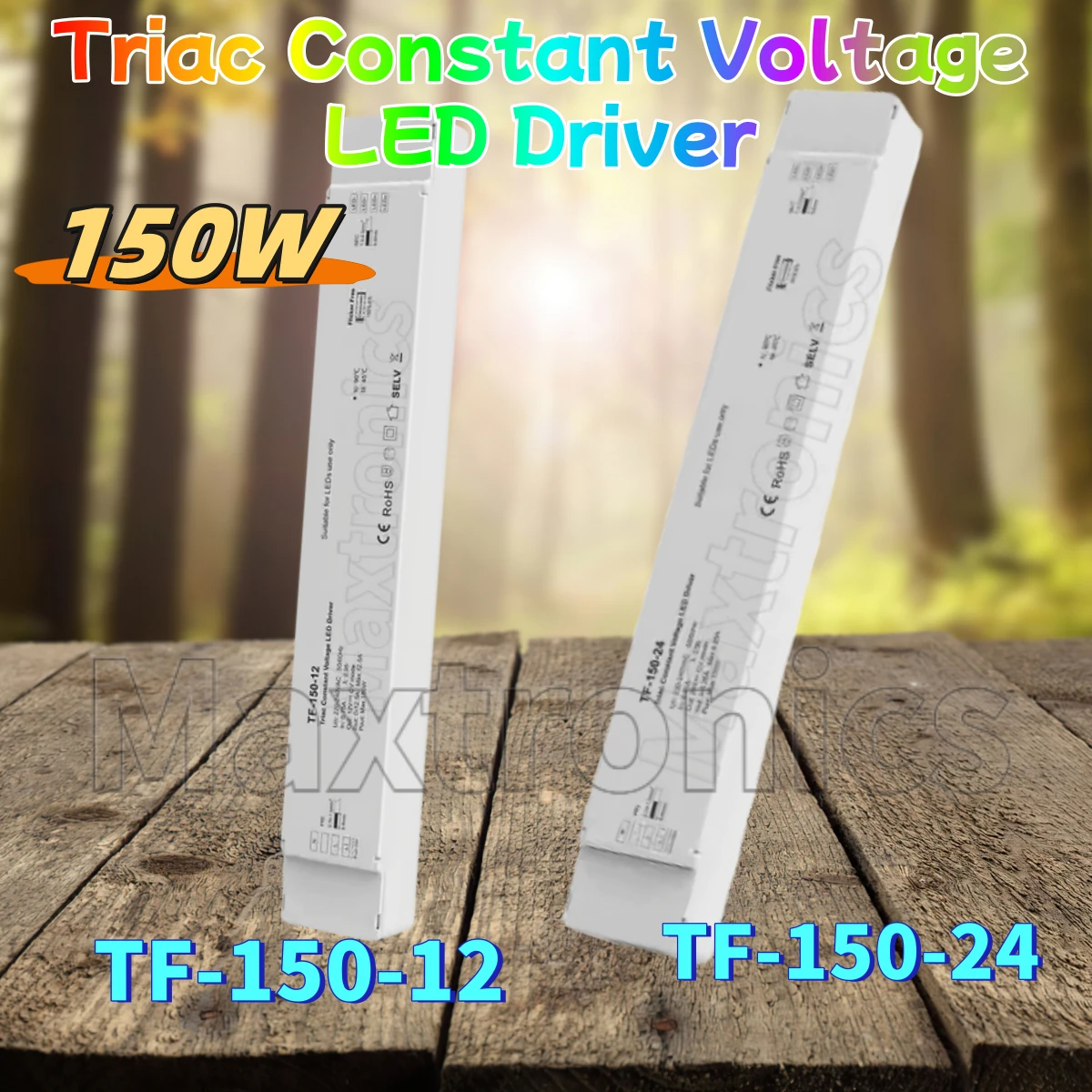 DC12/24V Triac Constant Voltage 150W Dimming LED Driver Push Switch TF-150-12/24 Phase-cutting Dimmer Dimmable Slim Power Supply