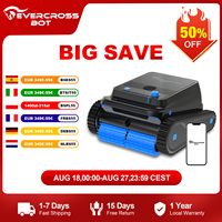 EVERCROSS BOT U8 Robotic Pool Cleaner with APP Control, 120 Min Battery Life, 200m² Cleaning Area, Intelligent Navigation, Self-Parking Function