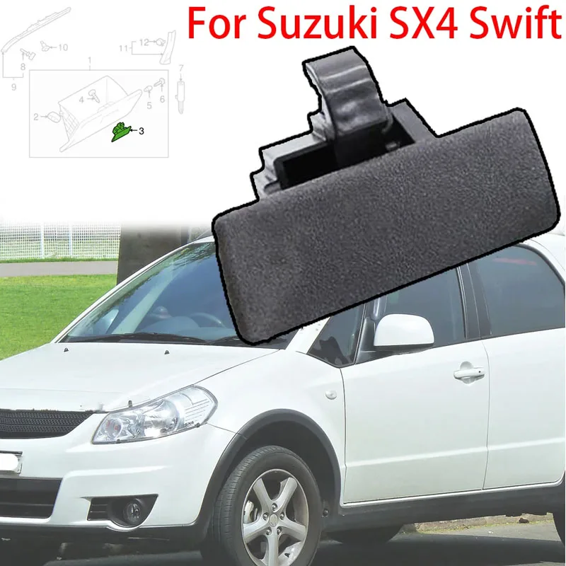 Car Glove Box Lid Cover Lock Handle Clip Assembly For Suzuki SX4 Swift 2007-2013 7343063J02P4Z 7343063J02V6N Replacement Parts