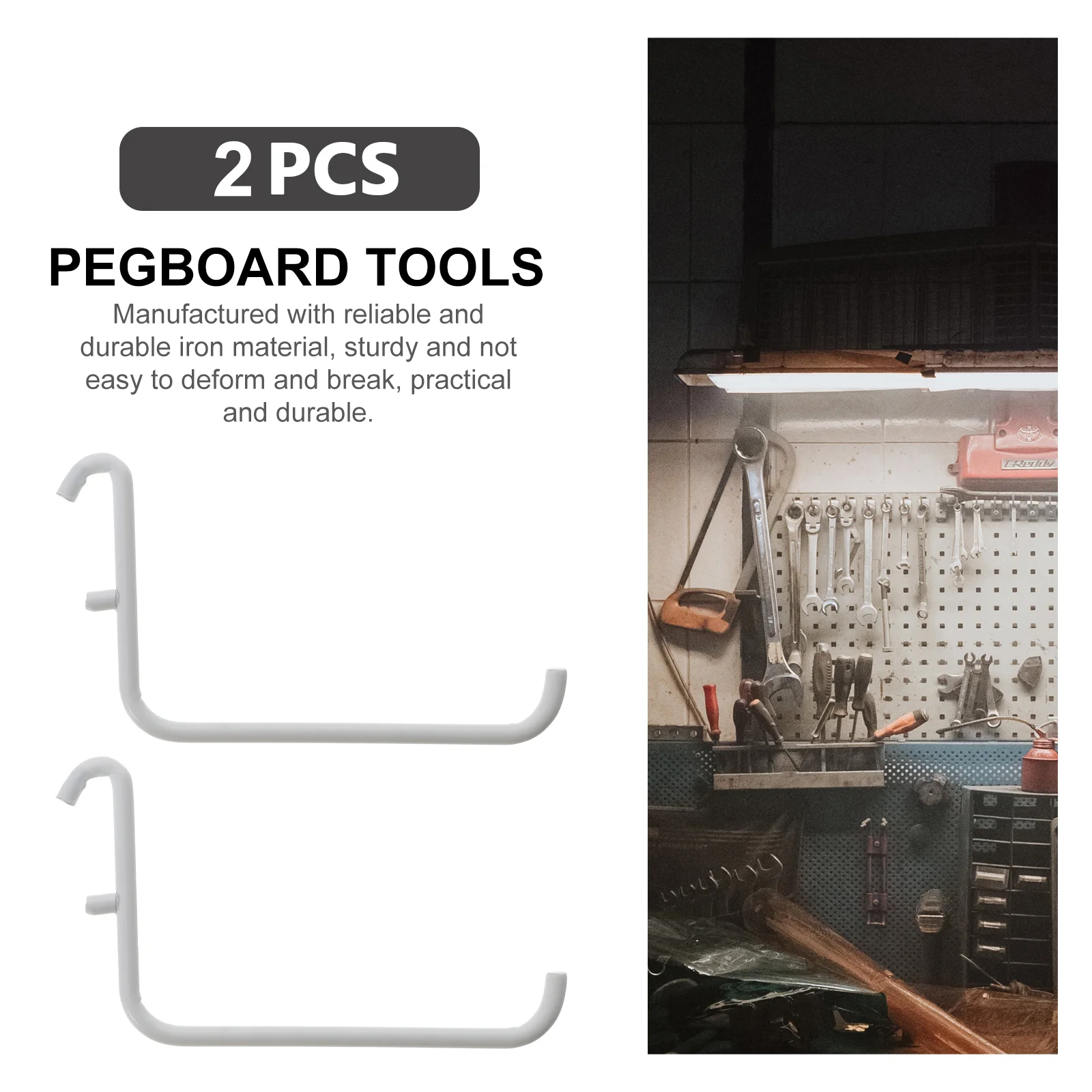 10 pcs Pegboard Hook Organizer Board Pegboard Shelving Hooks for Garage Organization