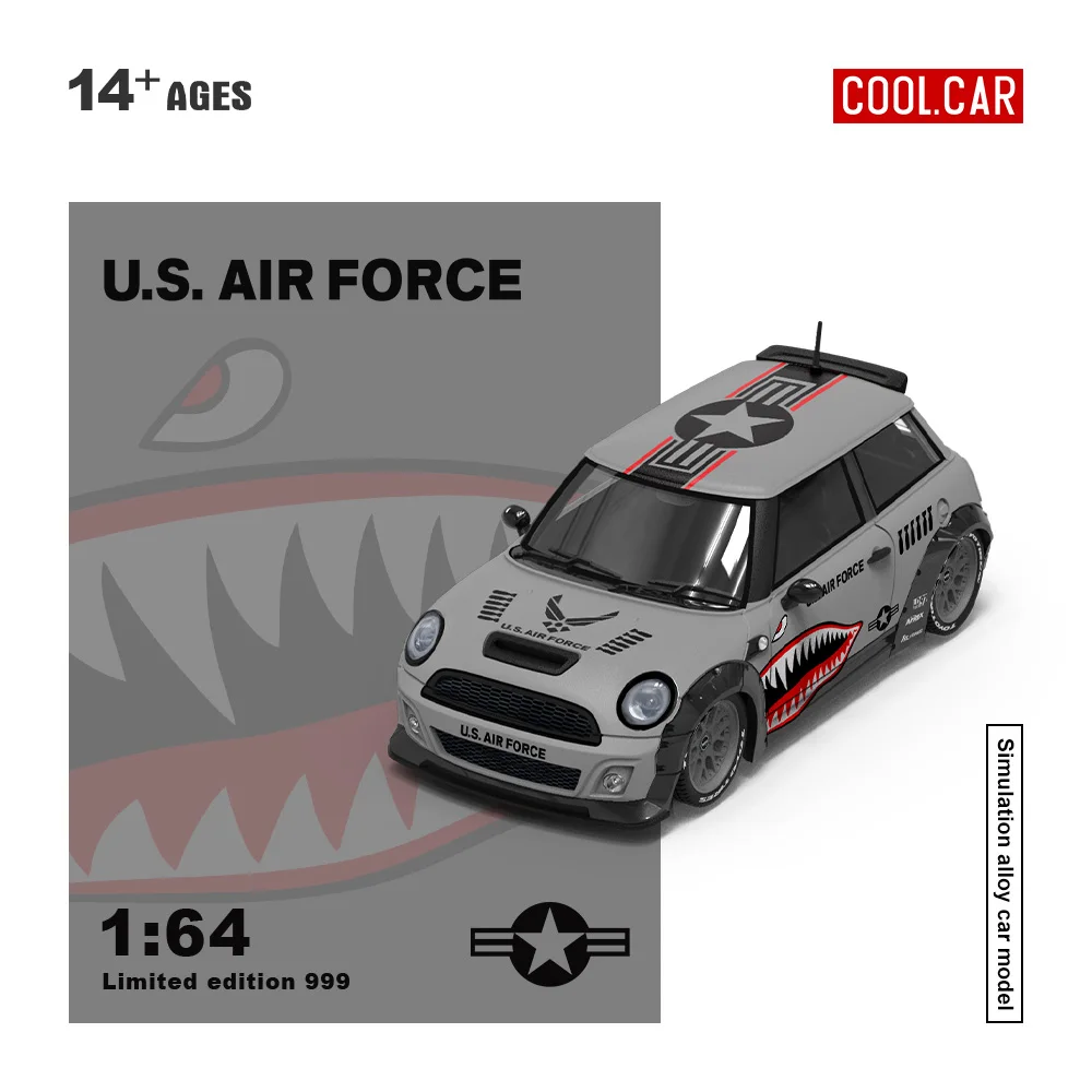 *Pre-order*CoolCar 1/64 Shark Mouth Livery Diecast Alloy Car Model Realistic Mini Vehicle Diorama Scene Collectible Gift Display