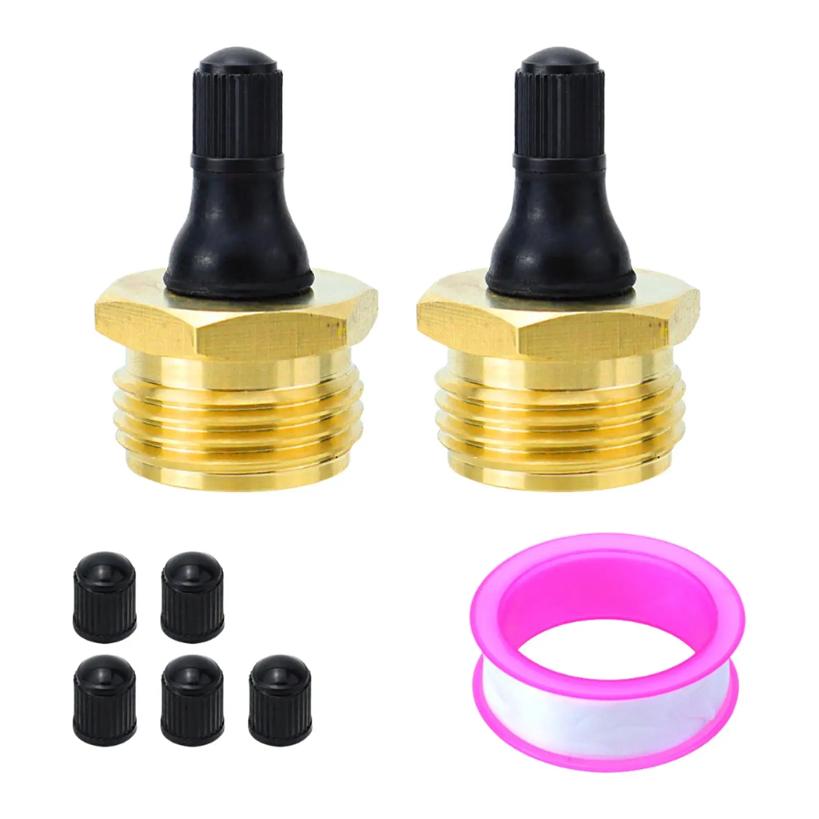 

2 Pieces RV Brass Blow Out Plug Winterization Valve Winterized Blow Adapter for