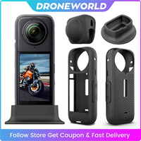 Silicone Desktop Base For Insta360 X4 Stand Base Protective Holder Body Cover For Insta 360 X4 Action Camera Accessories