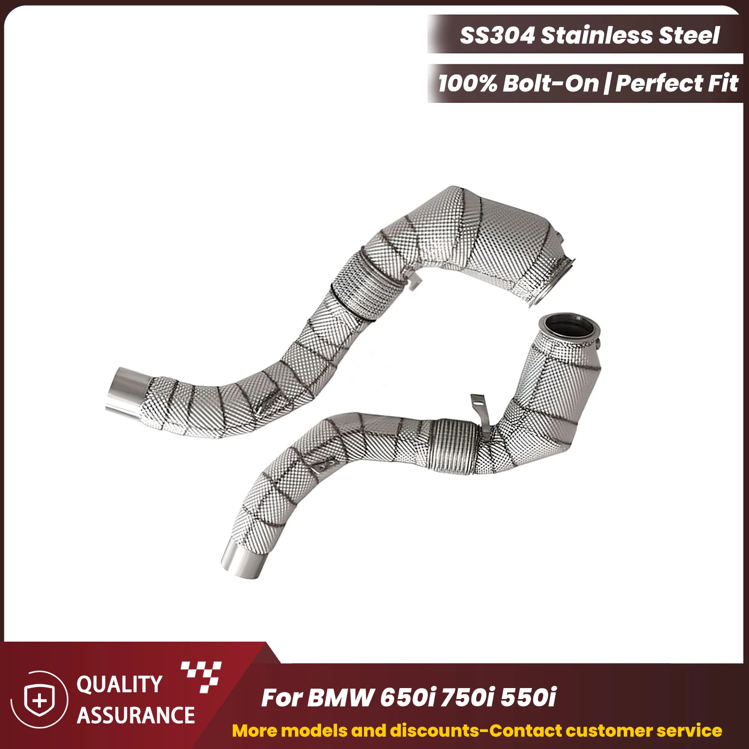 

High Flow Performance Downpipe ECCF SUS304 for BMW 650i 750i 550i