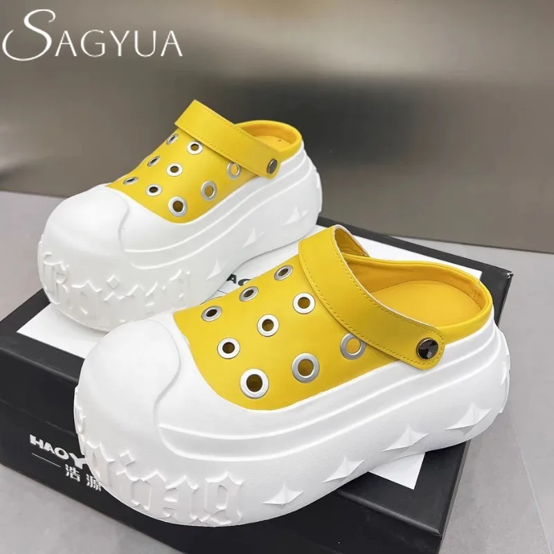 

Flats Platform Casual Shoes Woman Slippers Designer Sandals Summer Mules 2025 Trend Hollow Comfort Loafers Walking Sport Shoes