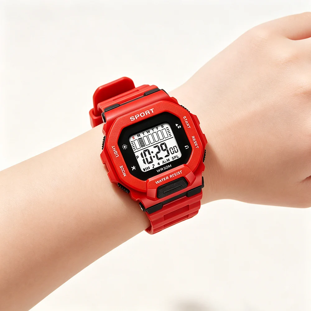 Fashion Waterproof Square Digital Kids Watches for Children Multi Function Outdoor Sports Watch for Boys Girls Students image 3