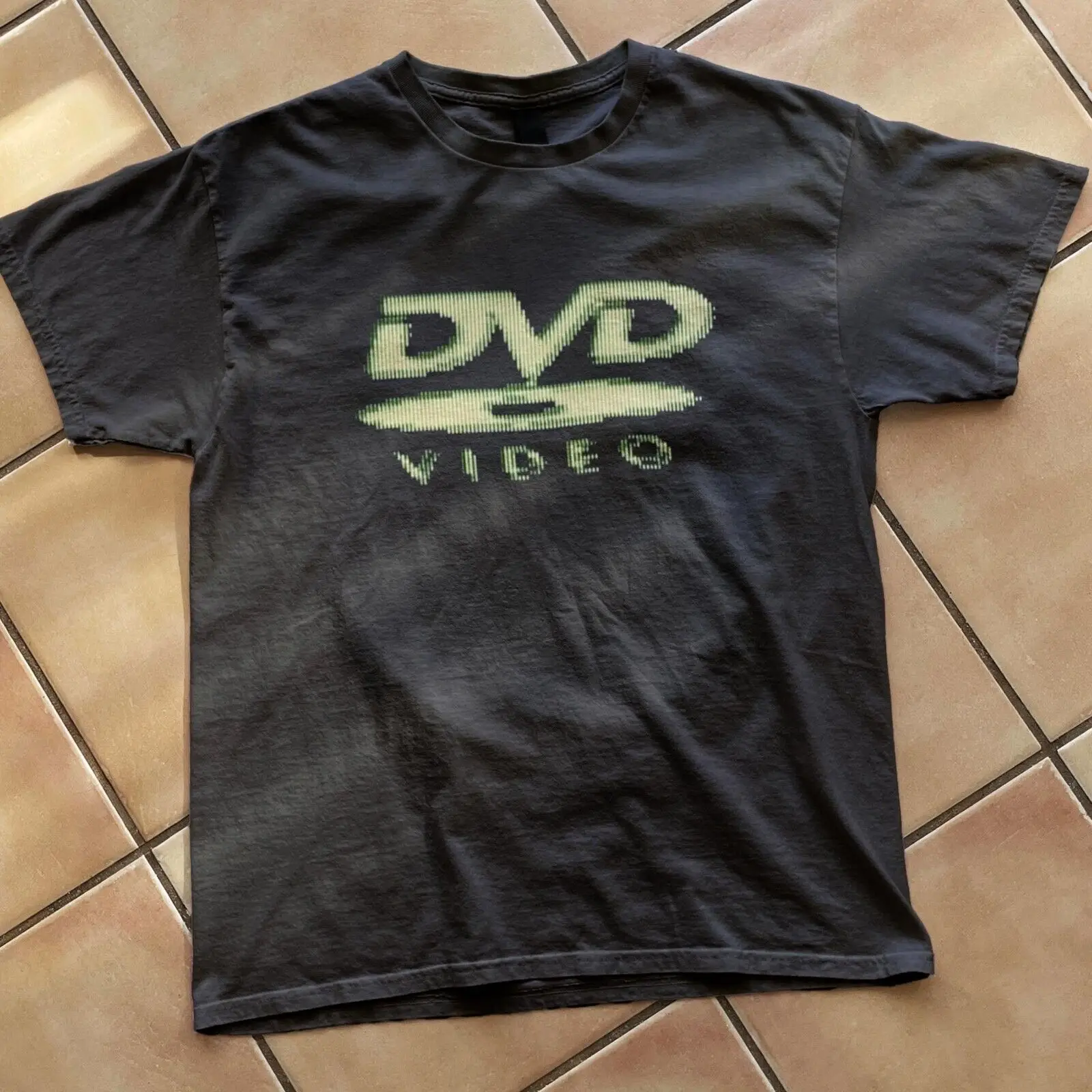 

DVD Video nostalgic green logo, Vintage gaming T-Shirt, 2000s aesthetic, Retro