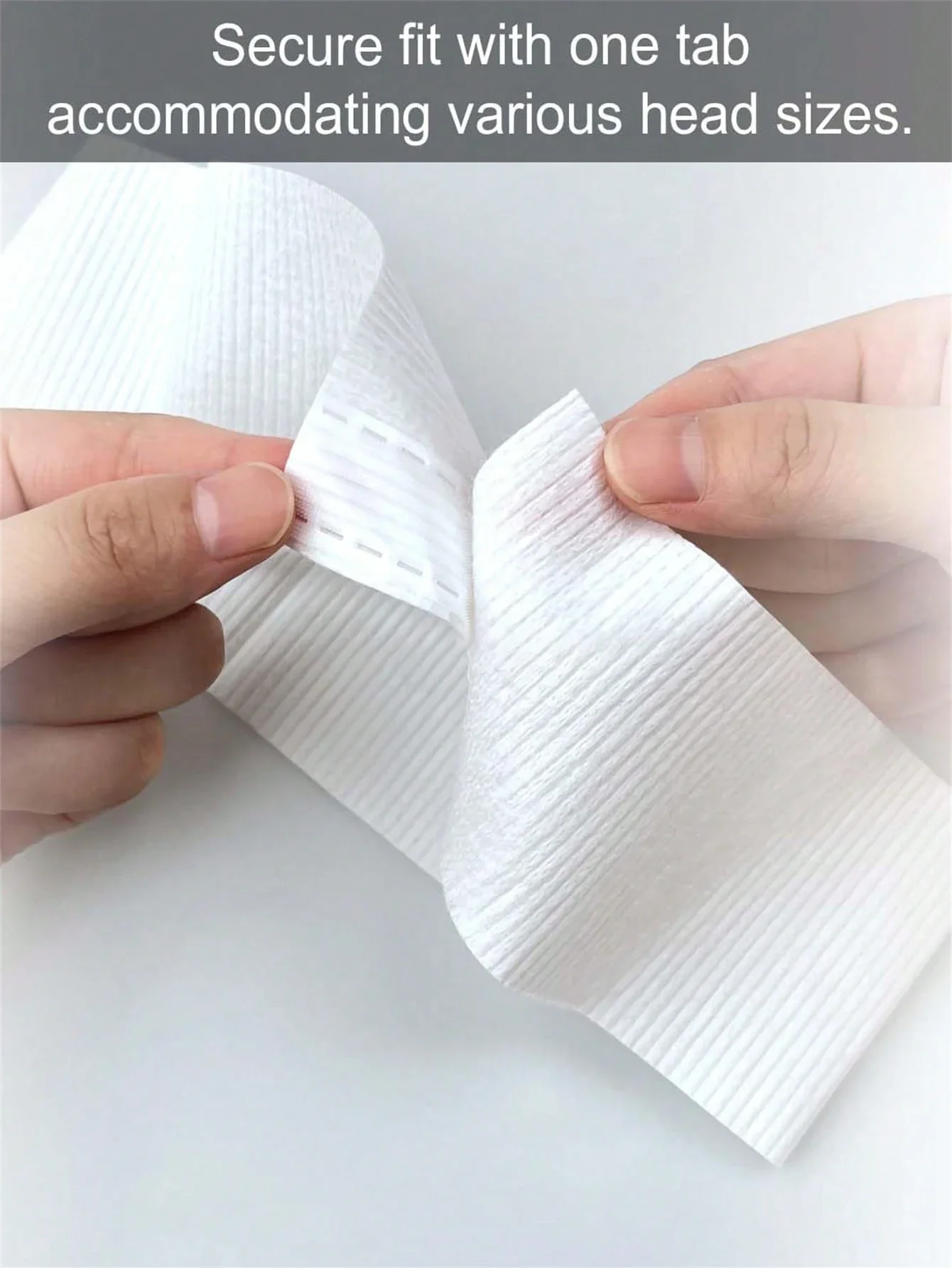 

50pcs Disposable Non-Woven Spa Headband, Soft & Elastic Facial Care Hair Band For Women Salon, White,Skincare