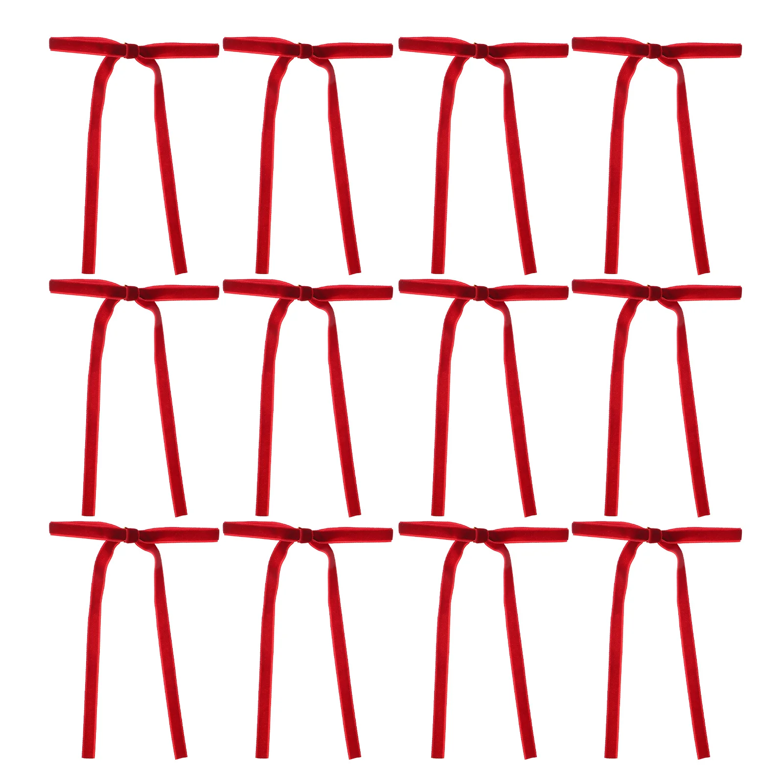 

24Pcs Mini Wired Flocking Ribbon Bows Bowknots Christmas Tree Garland Rustic Presents Holiday Party Craft Decoration Supplies