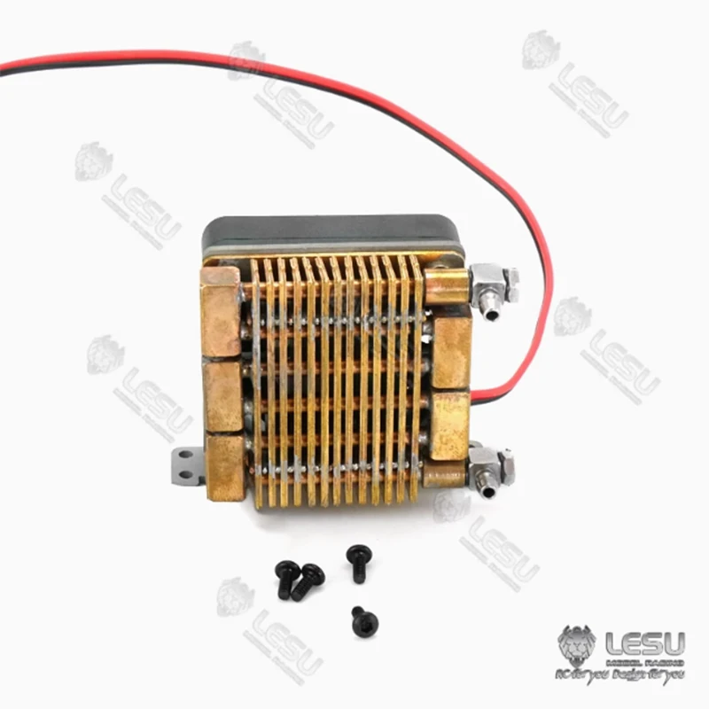 LESU RC piezas de radiador aparato de refrigeración de Metal para escala 1/14 DIY Control remoto sistema hidráulico camión volquete modelo TH15858