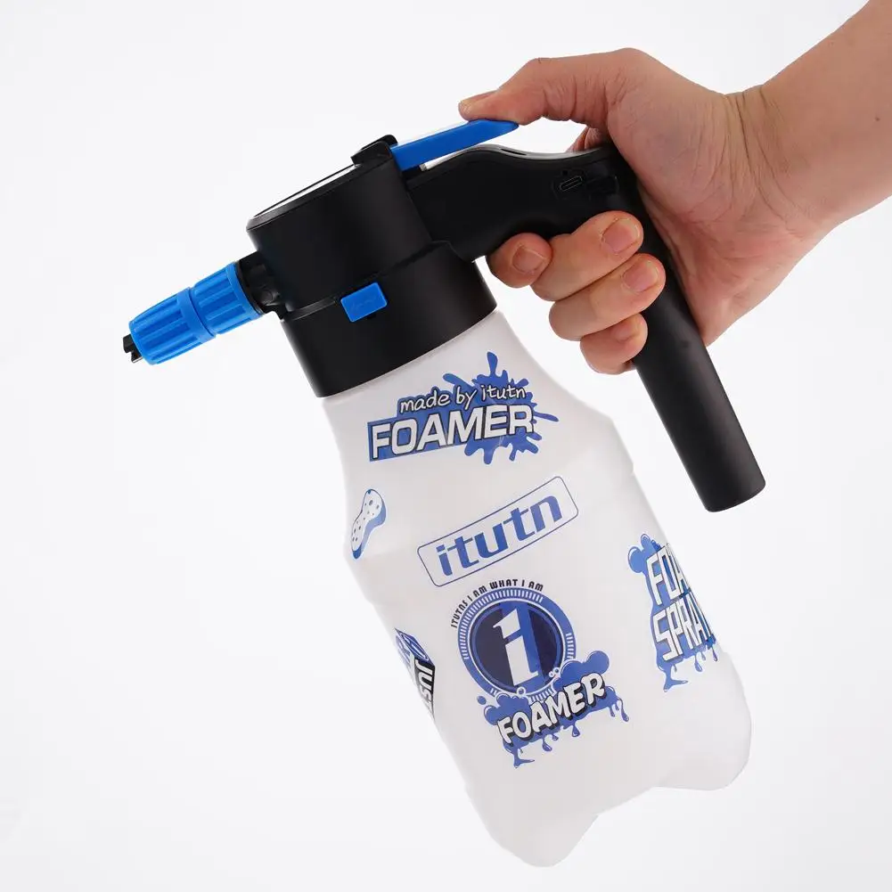 بخاخ رغوة كهربائي 1.5L مولد رغوة لغسيل السيارات 2600mAh بطارية ليثيوم رغوة انس 1h التحمل منشفة غسيل السيارات رغوة M3A3