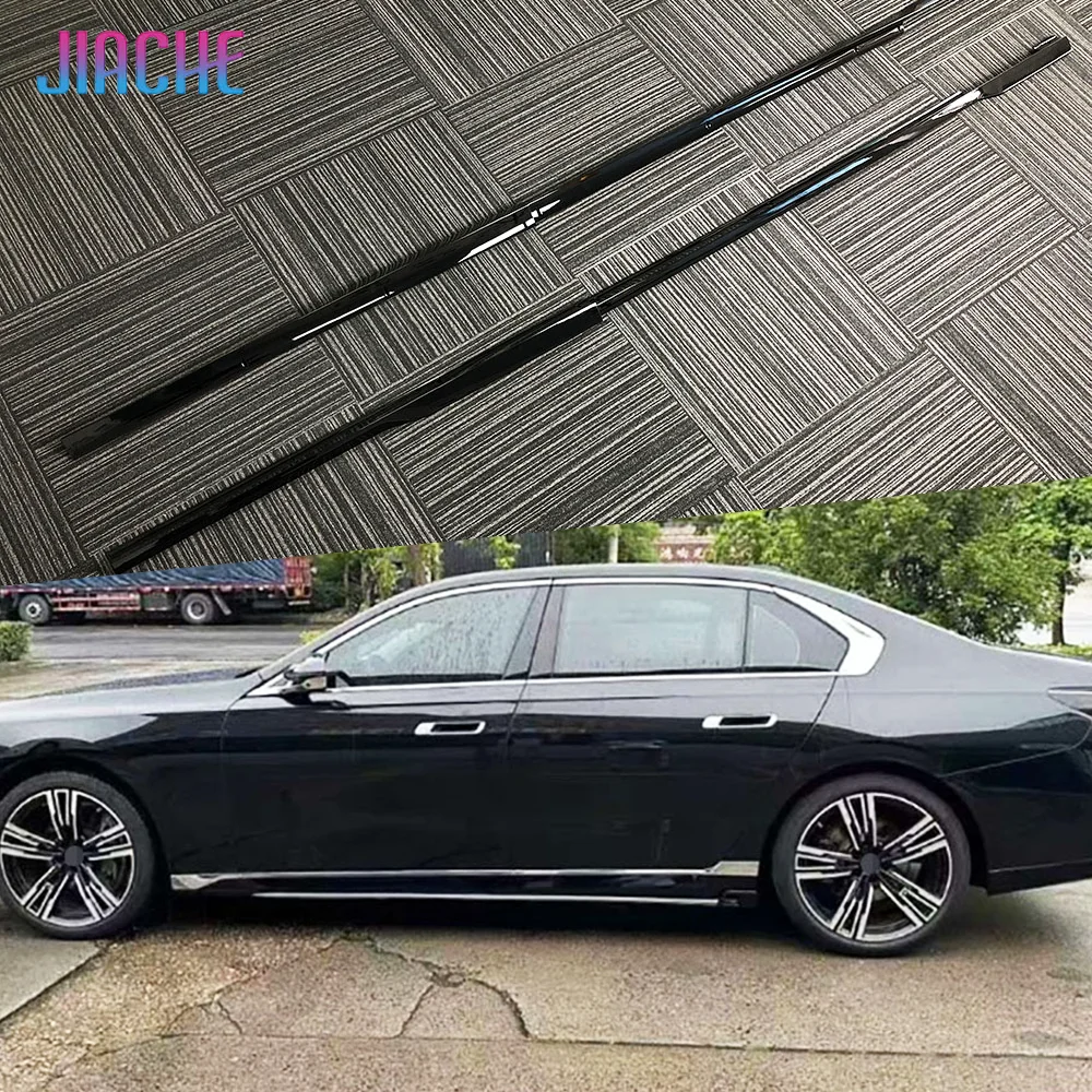 

JIACHE ABS Side Skirts Bumper Spoiler For BMW 7 Series G70 Sport 2023+ Rocker Car Side Bumper Extensions Gloss Black