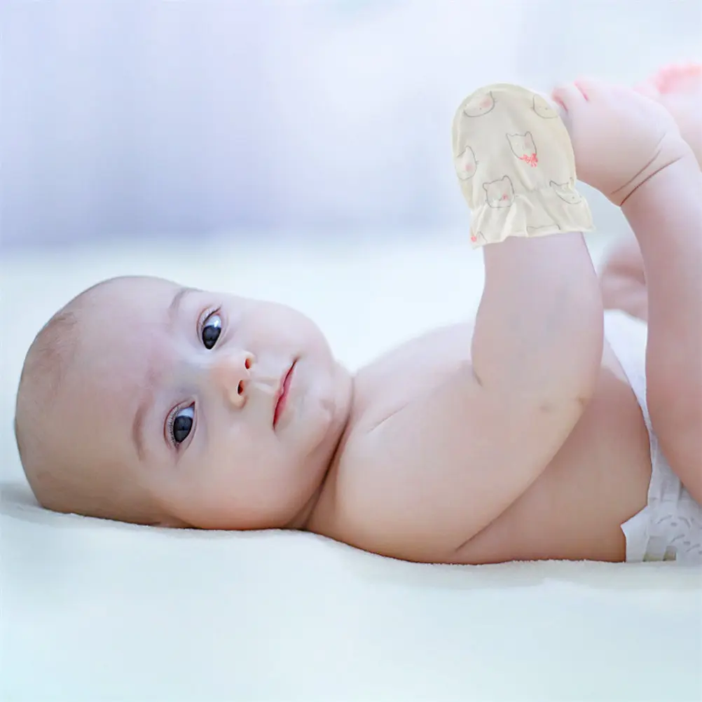 

8Pcs Newborn Cotton Gloves Baby Hand Protectors Anti-Scratch Mittens Skin-Friendly Comfortable Machine Washable Infant No