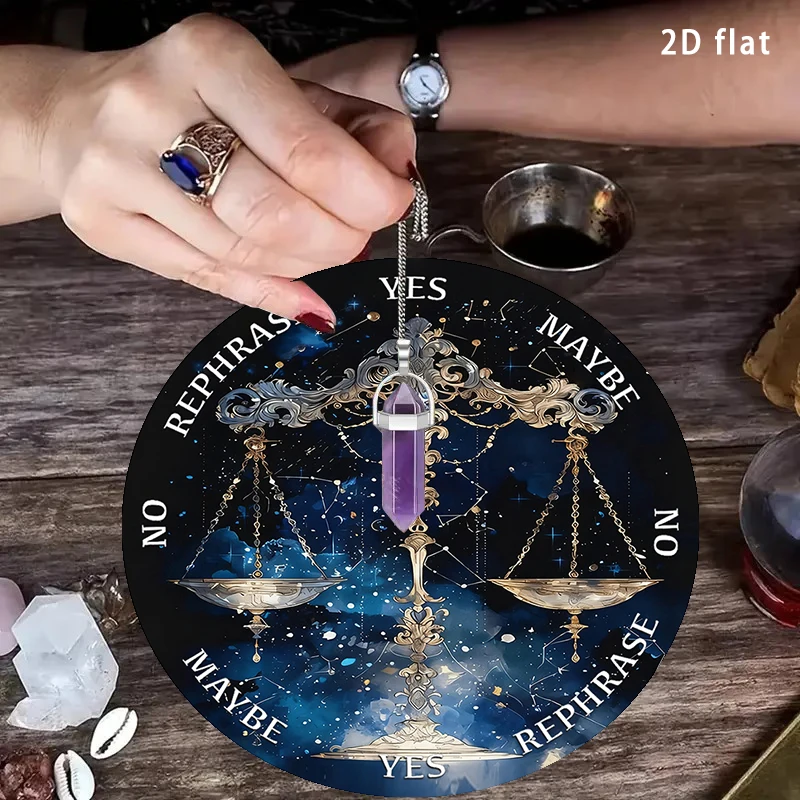 Astrological Chart Creative Divination Pendulum Pad Crystal Ritual Pad Altar Decoration Energy Plate Healing Meditation Board