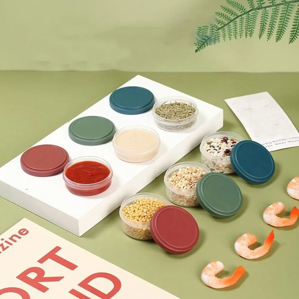 

Practical Plastic Salad Sauce Cup 50/75ML Anti-seepage Sauce Container Reusable Mini Seasoning Box Travel