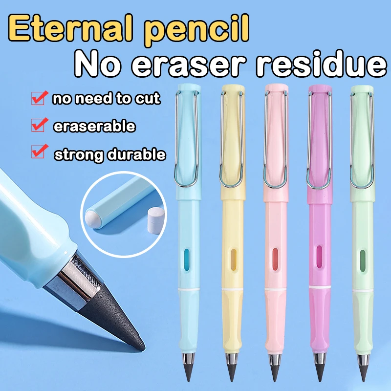 

6 Pcs/Set Eternal Color Pencils Set for Kids Drawing Writing Art Sketch Cute Pen Without Sharpening School Supplies Stationery