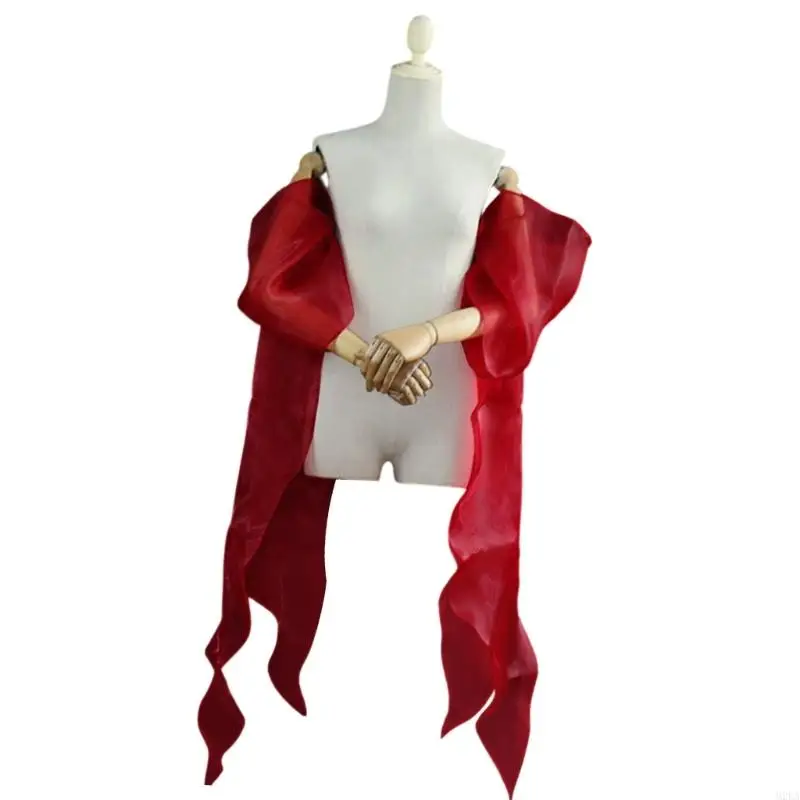 2025 New Bridal Sleeves Seethrough Sheer Detachable Arm Covers Decorative Trailing Floating Sleeves For Bride Photography Props