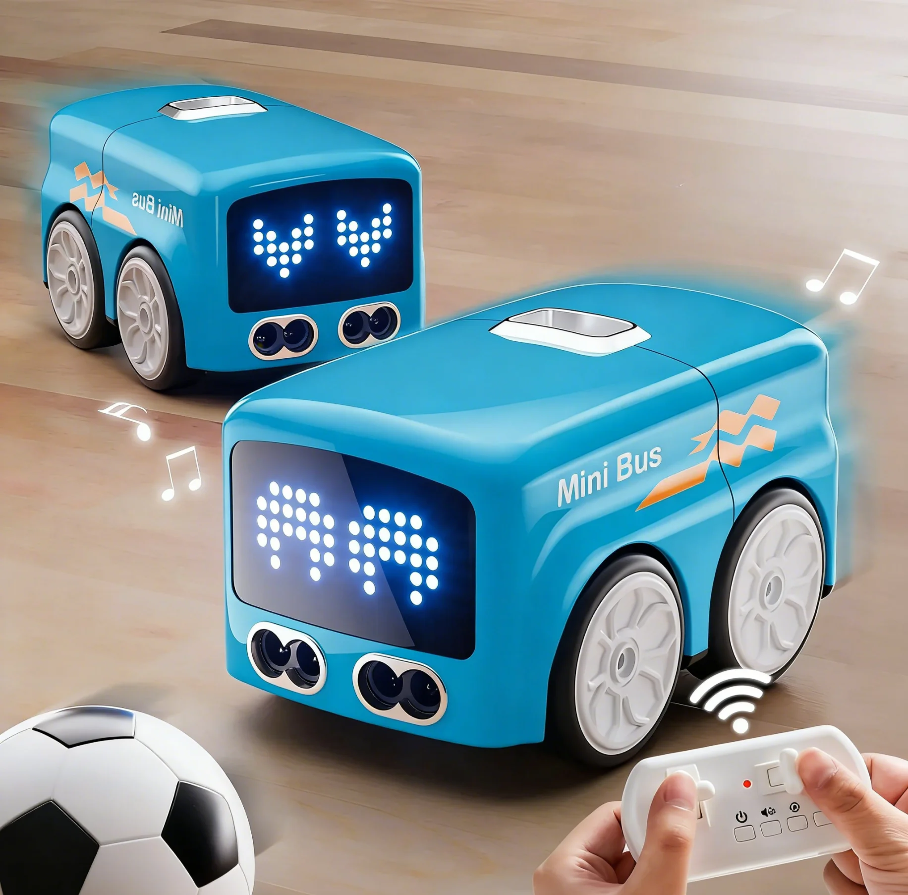

Миниатюрный радиоуправляемый автобус с интеллектуальным управлением жестами, функцией следования за объектом, обходом препятствий, настольный электромобиль, игрушка, подарок для детей