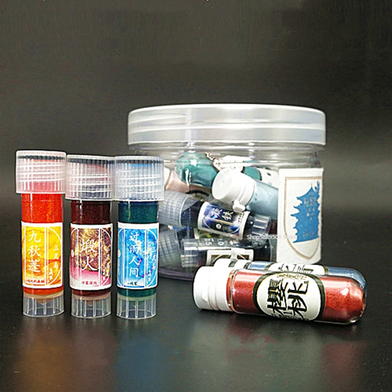 5ml Gold Powder Ink Fountain Pen Brush Dipped In Water Pen Color Ink Set Calligraphie  Chinese Calligraphy Ink