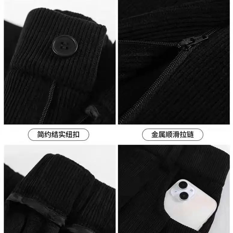 Wide Leg Pants Printed Womens Spring Water-Repellent Twill Uncuffed Minimalism Campus Leisure Elasticity Gift Sequins Decorative