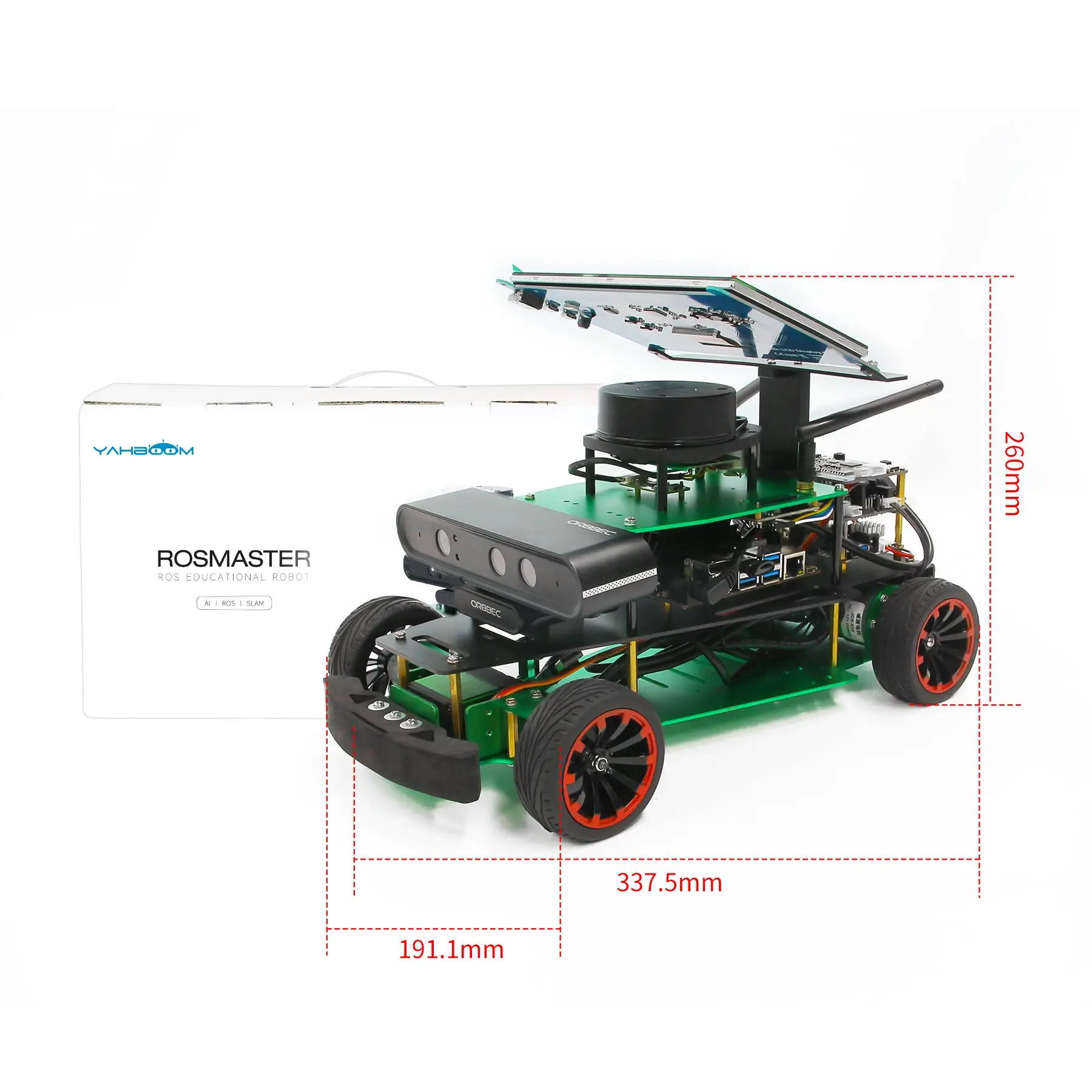 

ROSMASTAER R2 ROS programmable Robot for python and AI learning design for Jetson NANO 4GB Xavier NX TX2 NX Raspberry Pi