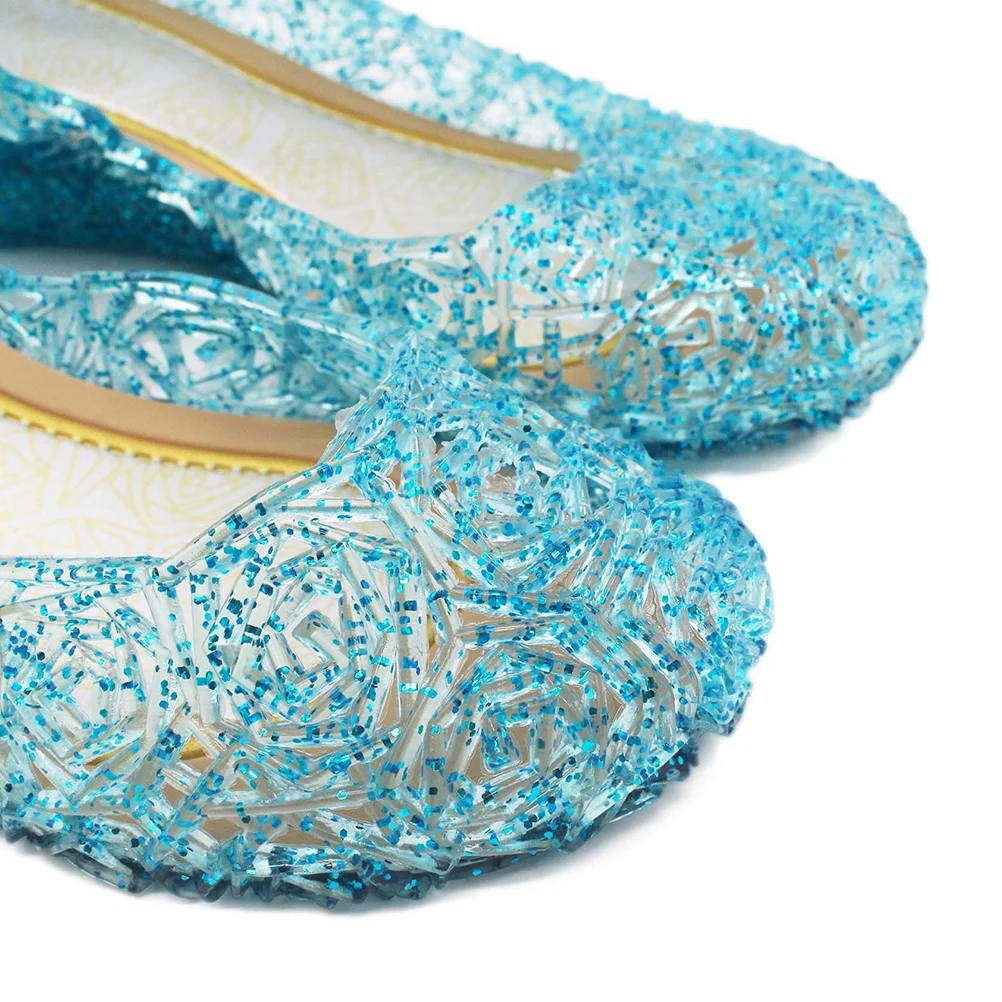 1 Pasang Sandal Anak Jelly Biru Langit Ukuran 35 Sepatu Kreatif Nyaman Tahan Lama Hak Tinggi untuk Anak Perempuan Pesta Sehari-hari