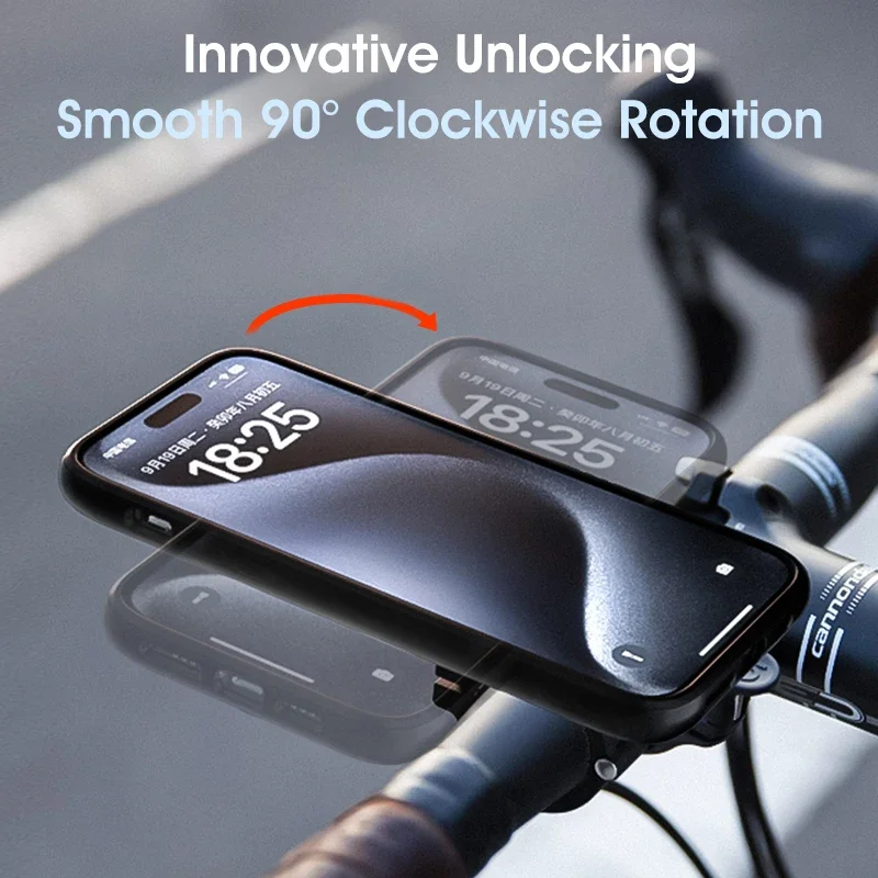 Support de téléphone pour vélo/moto avec étui antichoc pour iPhone 17/16/15/14/13/12/11 Pro Max, fixation pour guidon de VTT/moto