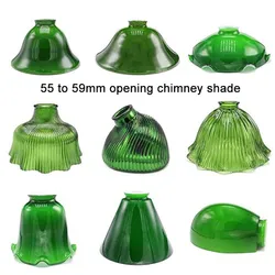 Abat-Jour en Verre Vert avec Ouverture, Couvercle de Lampe de Table, Couvercle de Remplacement avec Paupières ou Trou pio pour Lampadaire, Décor, 55mm, 42mm