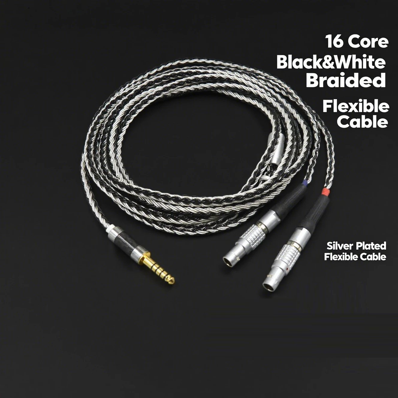 

16 Cores Silver Plated 4.4 2.5 3.5mm Xlr Headphones Replacement Cable Upgrade Cabl for Focal Utopia ELEAR Headphones Earphone