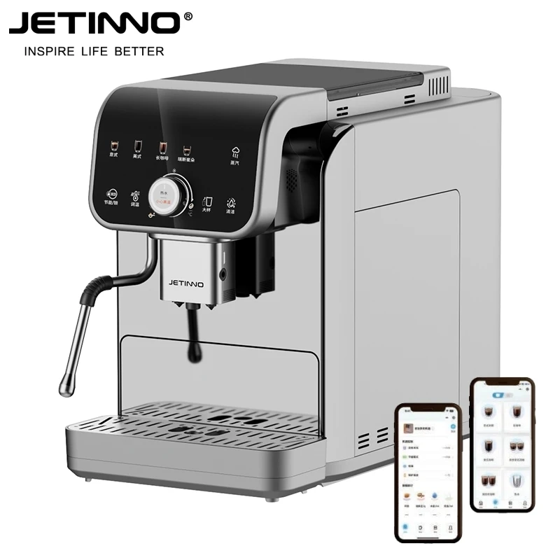 

Jetinno JL05C Automatic Espresso Machine Home Coffee Maker With Milk Steam Wand And App Control