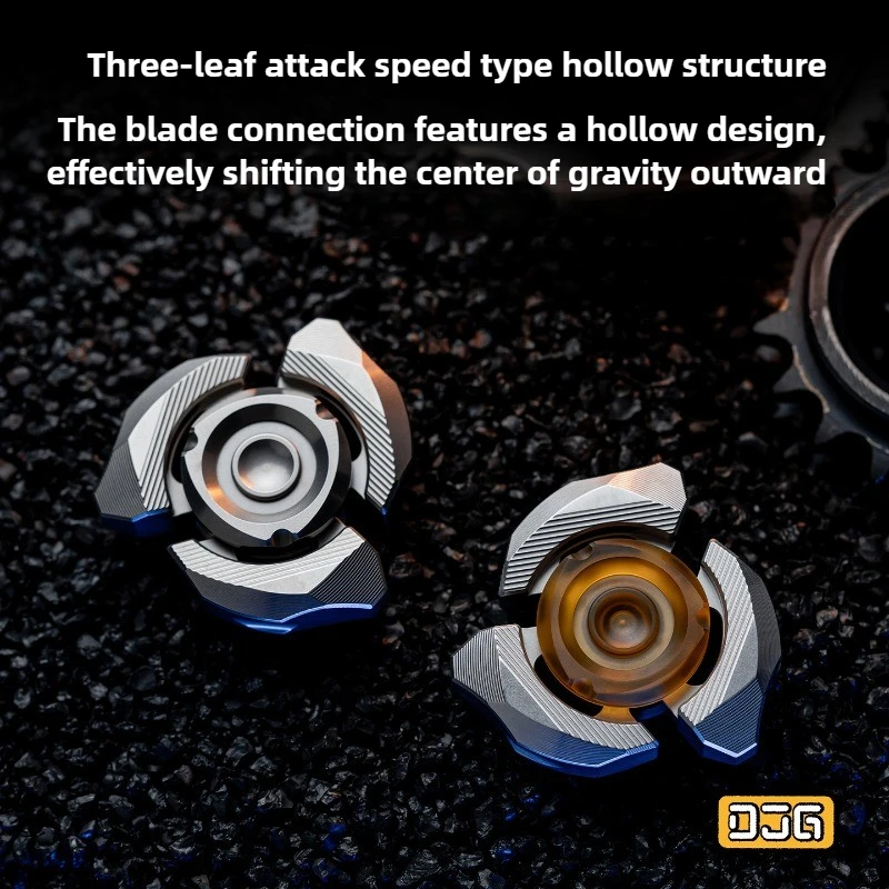 DJG EDC FC - 回転速度 ​ ​ タイプ三枚刃フィジェットスピナー ポータブルデスクトップストレス解消玩具