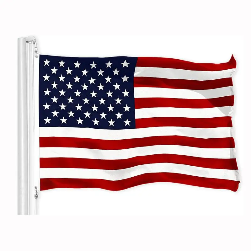 90x150cm Embroidered Star American Flag for Outdoor USA Patriotic Home Garden Decor Yard House Flag