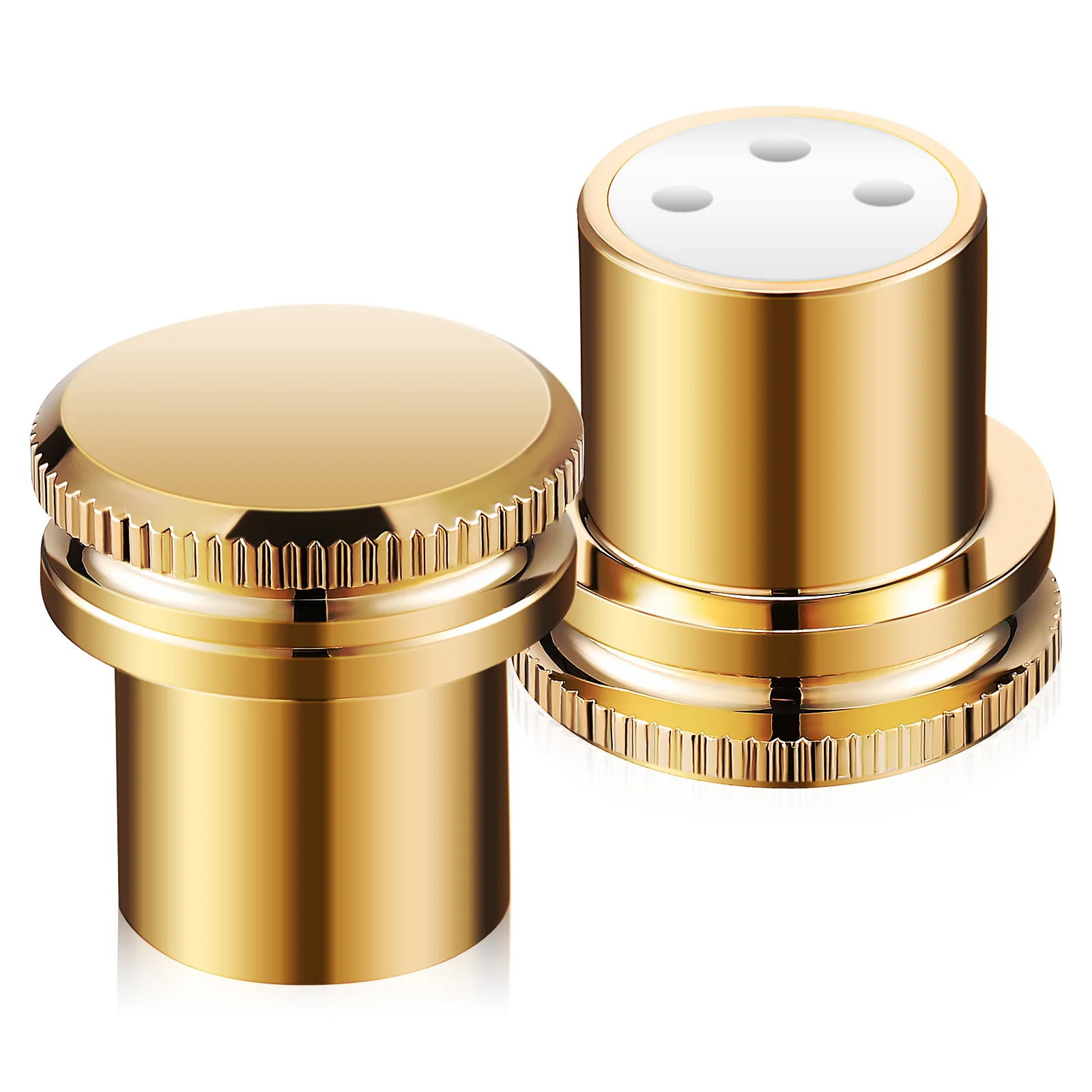 

2 Gold-Plated Female Xlr Dust Caps Pure Copper Microphone Audio Adapter Cable Connector Balance Protector Stage Audio Equipment