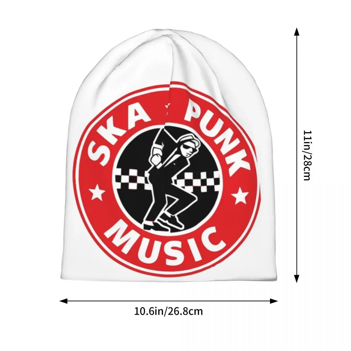 Men Women 2 Tone Ska Punk Music Logo Winter Beanie Skullies Two-tone Ska-rock Bonnet Knit Hat Unique Warm Caps Wonderful Gift