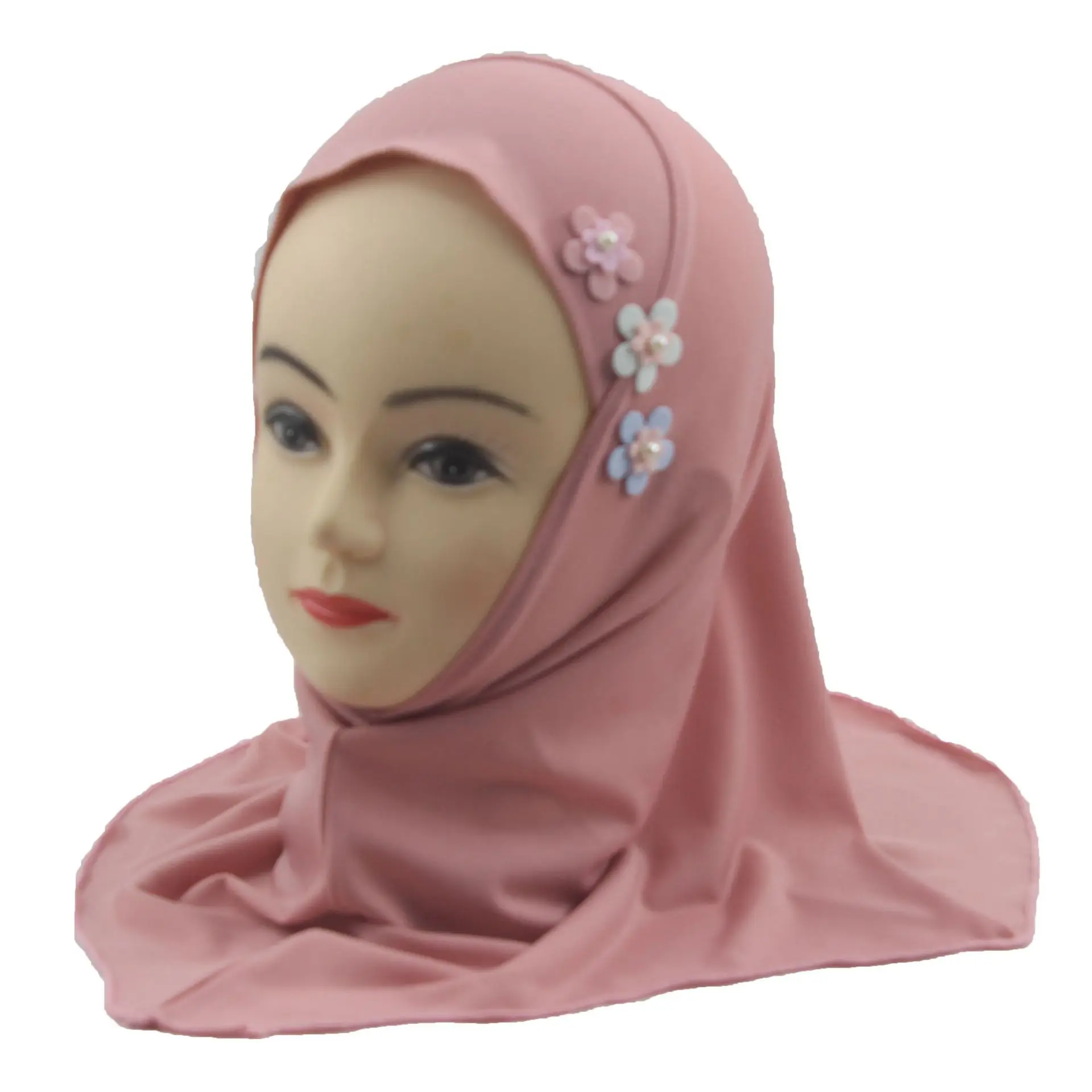 

Islamic Kid Girls Head Scarf Headwear Muslim Hijab Inner Cap Wrap Shawl Scarf Ramadan Amira Headscarf Full Cover Turban Pray Hat