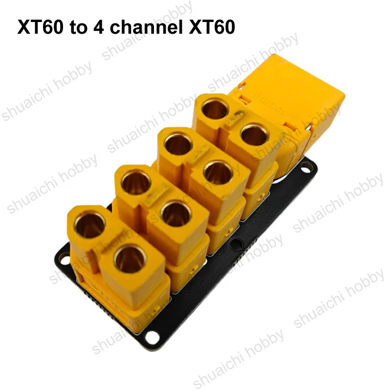 1PCS XT60/XT90 ถึง 4 ช่อง XT60 ปลั๊ก 200A Power Distribution Board อุปกรณ์เสริมฐานสําหรับหุ่นยนต์ RC เรือ Submarine ชิ้นส่วน DIY