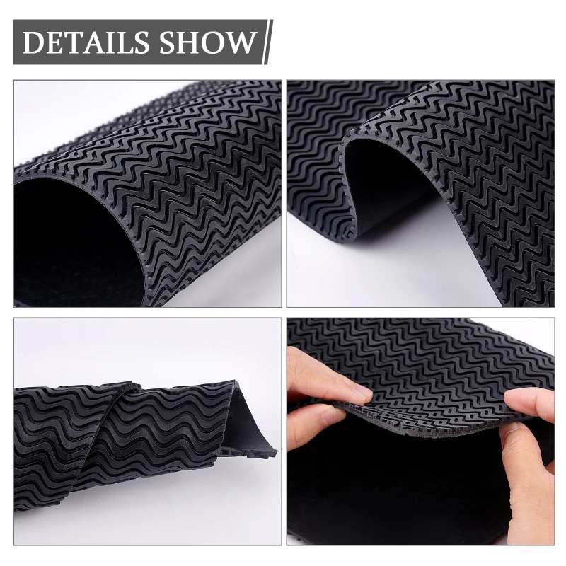 Shoe Sole Repair Rubber Soling Sheet 3mm Thick Non-Slip Rubber Shoes Bottom Repairing Material Shoe Pads Heel Replacement