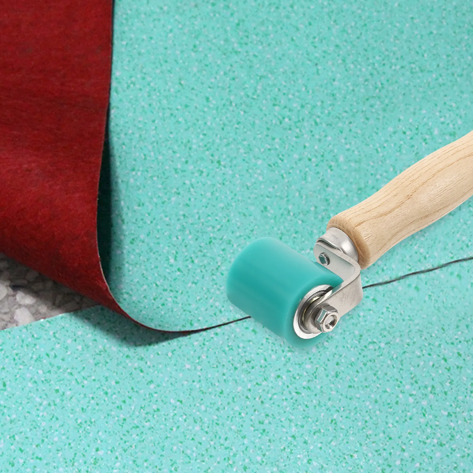 Silicone Seam Roller Dualhead Design Brass Detail Portable Tool for Roofing Wallpaper Seam Smoothing Welding Handheld Roller
