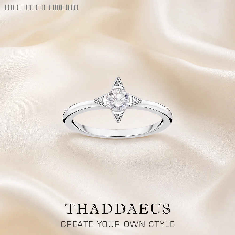 Ring Star Stackable Europe Style Fine Jewerly For Women Brand New Trendy Gift In 925 Sterling Silver