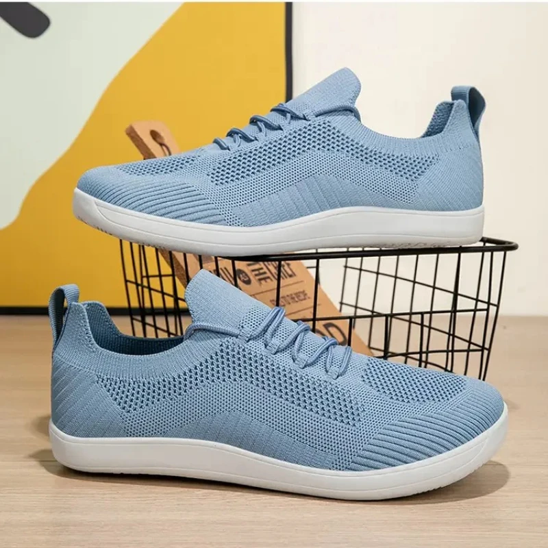 

Men's Autumn Sports Shoes with Wide Toe Black Mesh Breathable Upper Design Lightweight Cushioning Sole Flexible Walking Shoes