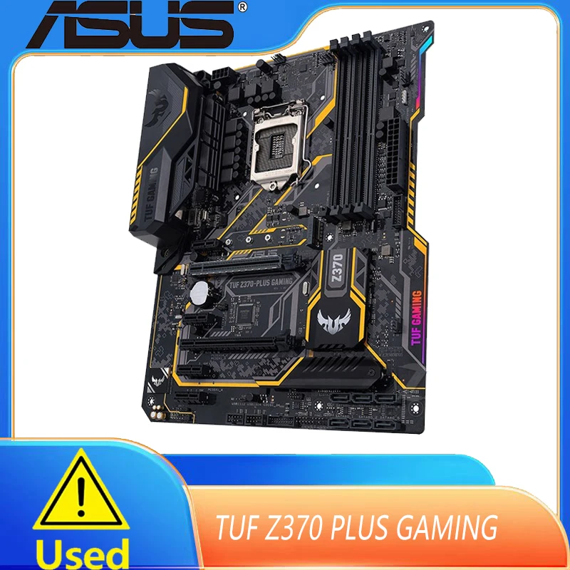 ASUS TUF Z370-PLUS GAMING Z370 LGA 1151 Placa-mãe LGA 1151 para i7-8700K i5-8600K i7-9700K CPU DDR4 M.2 HDMI Gaming Mainboard