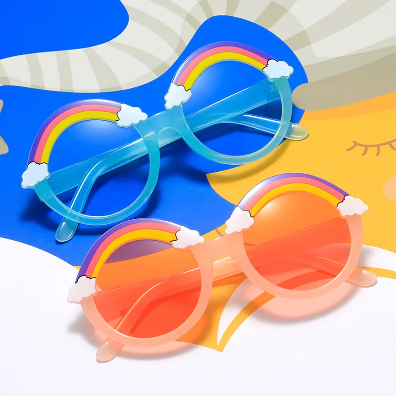 Children's Sunglasses Fashion Rainbow Decorative Glasses Fashion Cartoon Anti-ultraviolet Children Sunshade Sunglasses