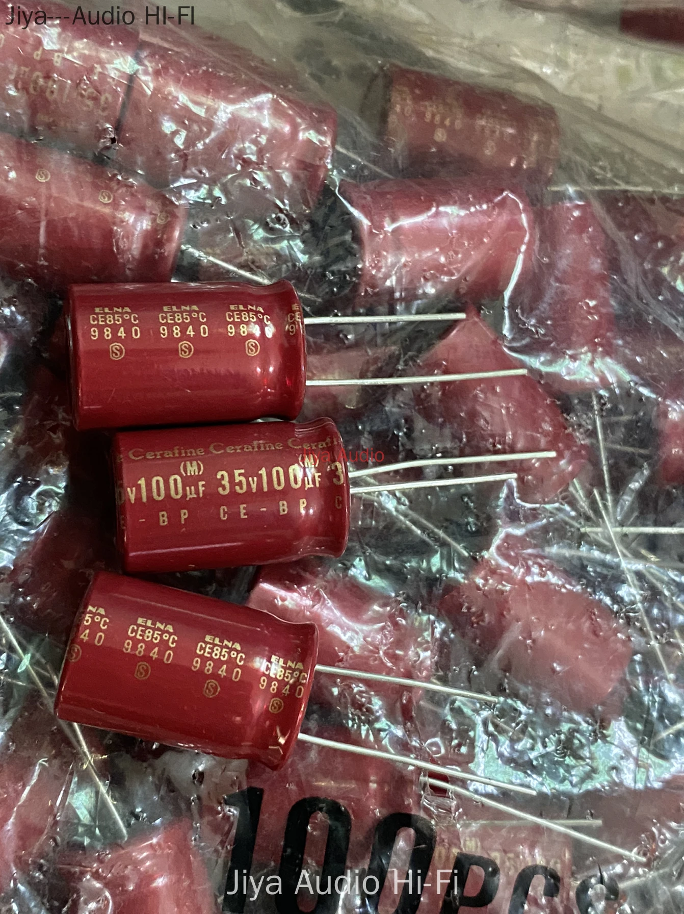 2pcs/5pcs ELNA Red Robe Cerafine BP 100uF/35V Audio Electrodeless Electrolytic Capacitor Made in Japan 16*25 Free Shipping