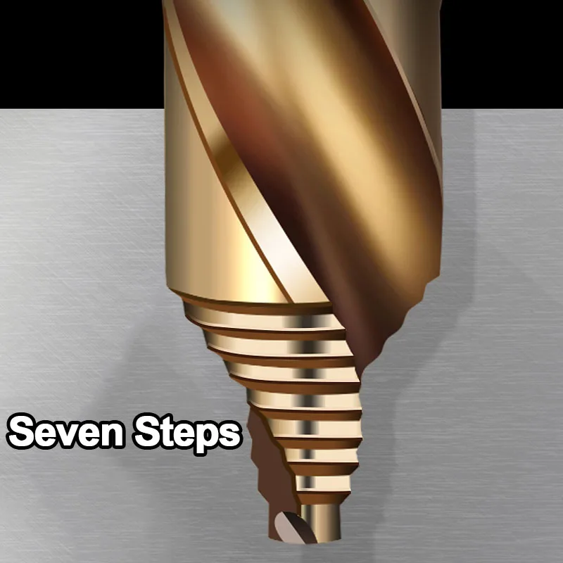 M35 ступенчатое спиральное сверло, кобальтовое содержимое (3-13 мм), для железа, нержавеющей стали, сверления стали