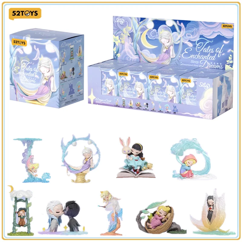 

52-игрушки на складе, оригинальная серия Sleep Fantasy Qimeng Story, слепая коробка, ПВХ, аниме, модель персонажа, коллекция, фестивали, игрушки, подарки