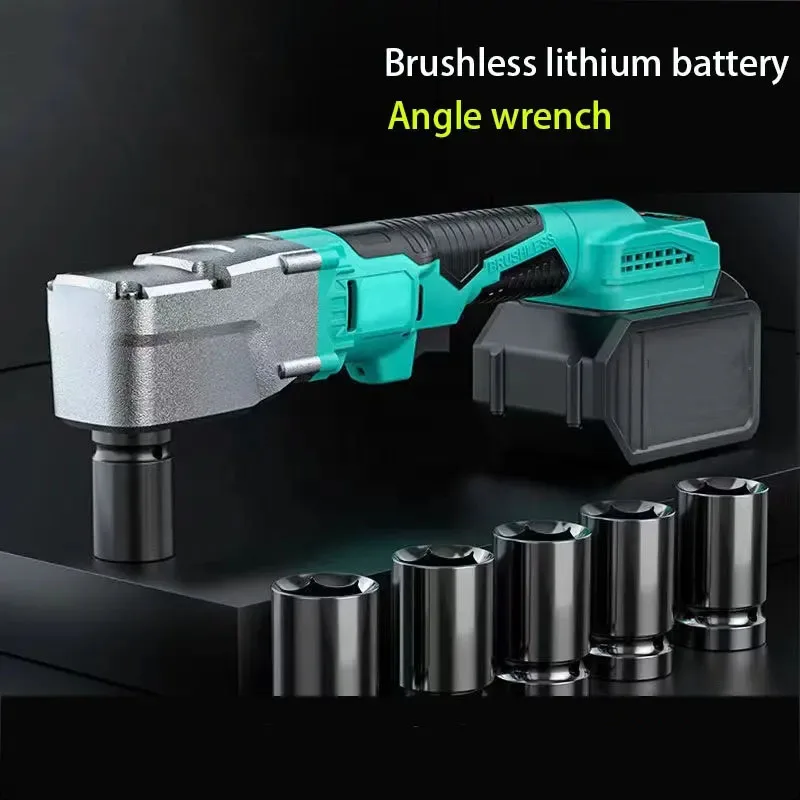 Industrial Wrench High Torque Angle Impact Electric Wrench Portable Cordless Lithium Right-angle Electric Wrench For Home Repair