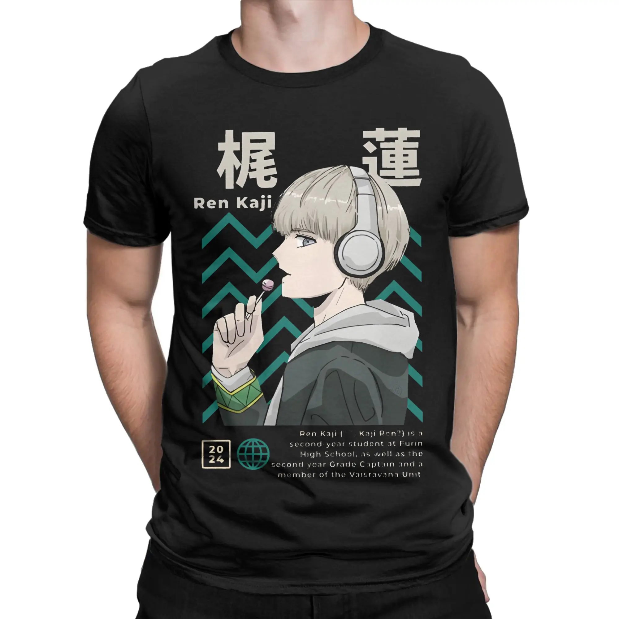 Men's Ren Kaji Wind Breakers T Shirt  100% Cotton Tops Vintage Short Sleeve Crew Neck Tee Shirt Plus Size T-Shirt