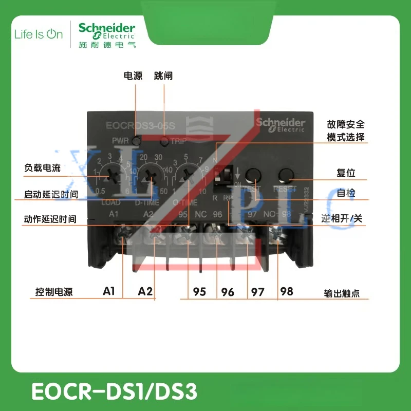 

Новое оригинальное электронное реле защиты от перегрузки по току EOCRDS3-05S с фиксированным временем, 24-240В, для защиты двигателя