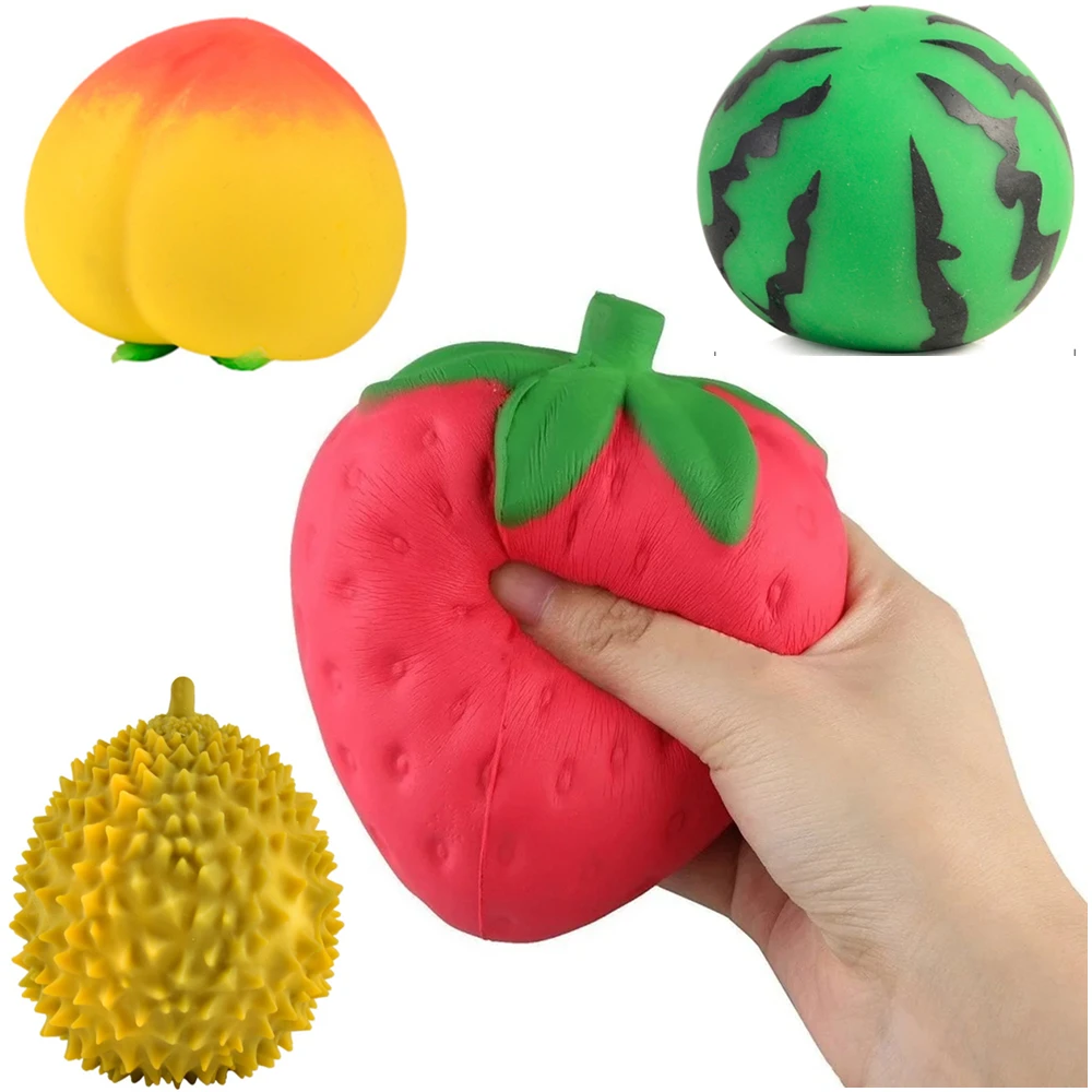 Jouet Squishy Fraise Douce – Anti-stress à Remontée Lente pour Enfants et Adultes, Jouet Sensoriel Anti-Anxiété à Presser