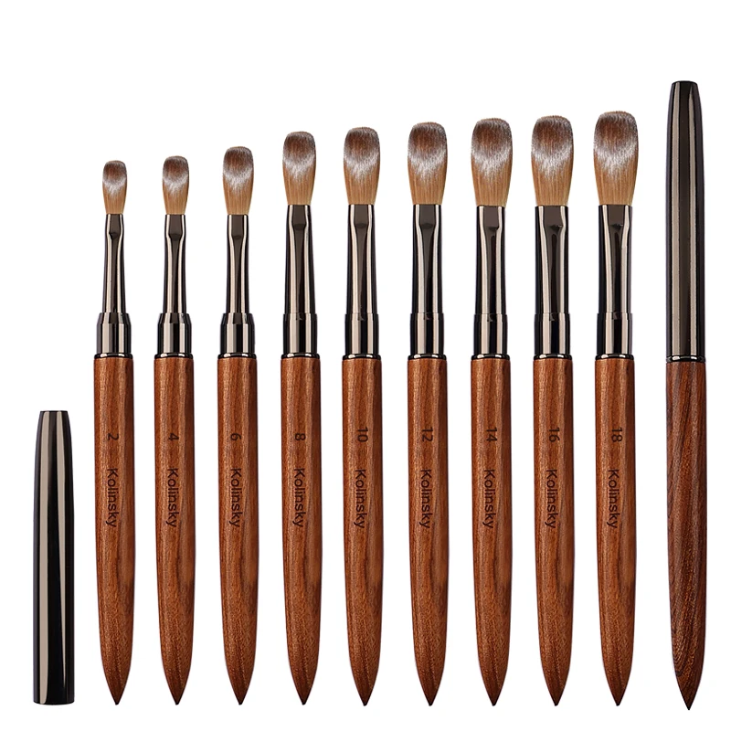 1 قطعة مجموعة فرشاة أظافر أكريليك كولينسكي ثلاثية الأبعاد فرش أظافر مصنوعة يدويًا نقية لتطبيق الأكريليك فرشاة فنية احترافية للأظافر #5